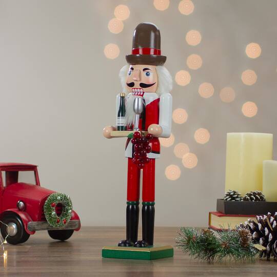 15" Red & White Grapes Winemaker Christmas Nutcracker Figurine